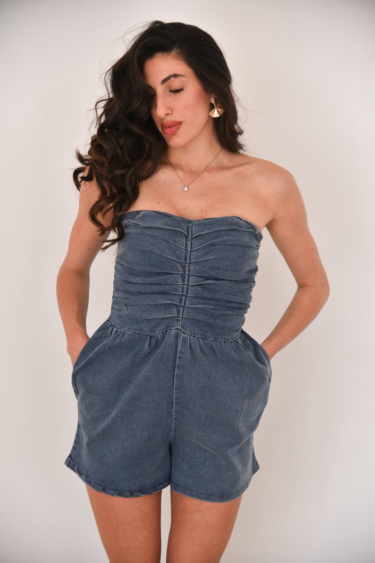 Jumpsuit Denim corta